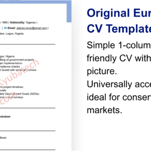 Original Europass CV Template 2