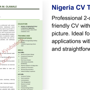 Nigeria CV Template 1