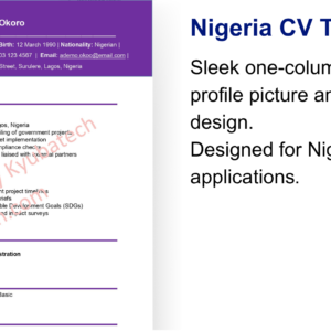 Nigeria CV Template 2