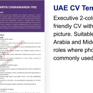 UAE CV Template