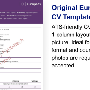Original Europass CV Template 1